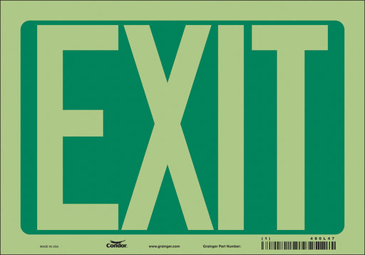 K1849 Safety Sign 7 inx10 in Glow Vinyl