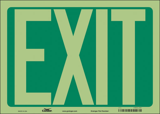 K1849 Safety Sign 10 inx14 in Glow Vinyl