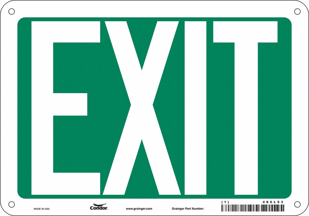 K1849 Safety Sign 7 in x 10 in Polyethylene