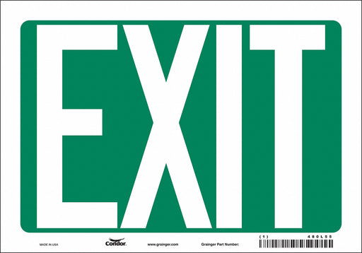 K1849 Safety Sign 7 in x 10 in Vinyl