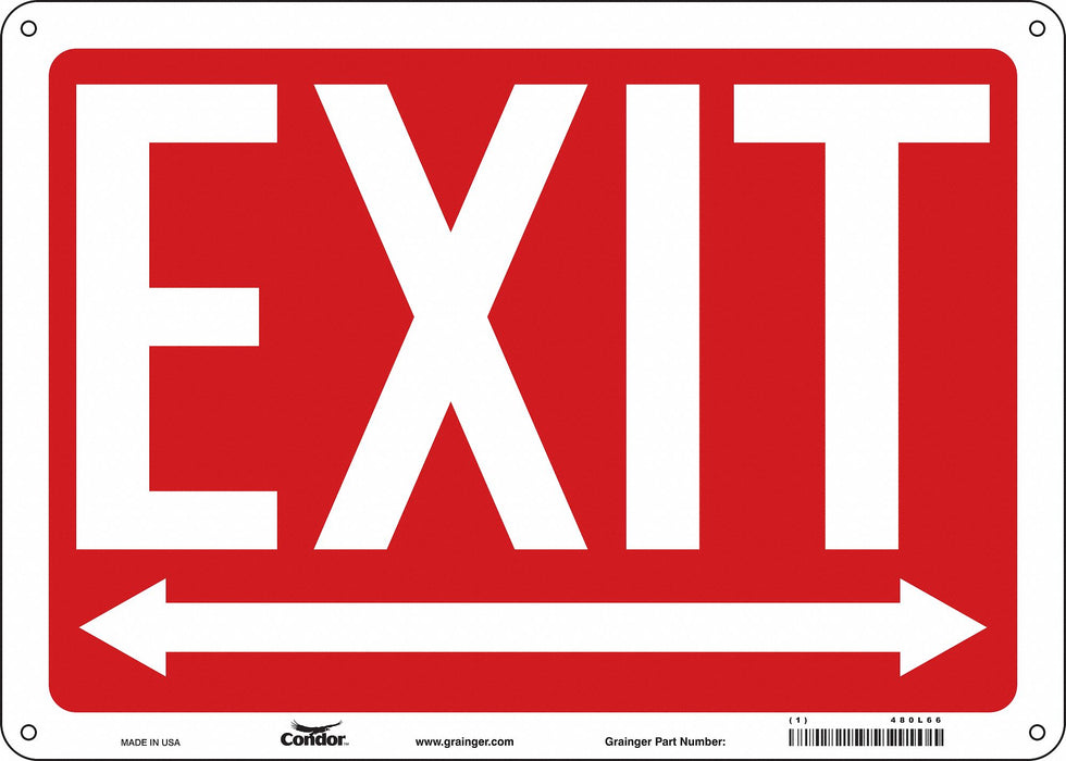 Safety Sign 10 in x 14 in Aluminum