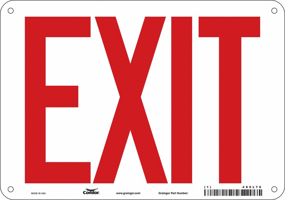 J7040 Safety Sign 7 in x 10 in Aluminum