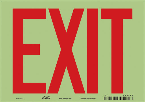 Safety Sign 7 inx10 in Glow Vinyl