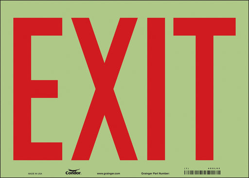 Safety Sign 10 inx14 in Glow Vinyl