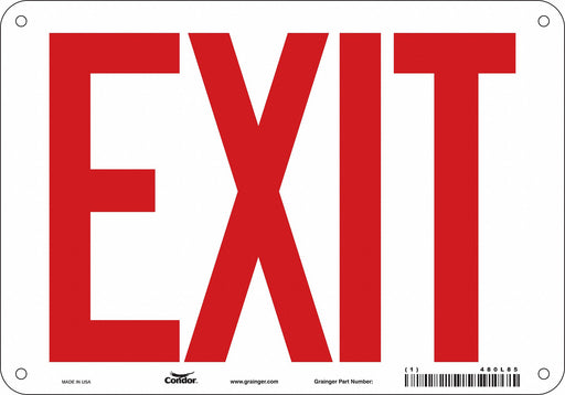 J7040 Safety Sign 7 in x 10 in Polyethylene