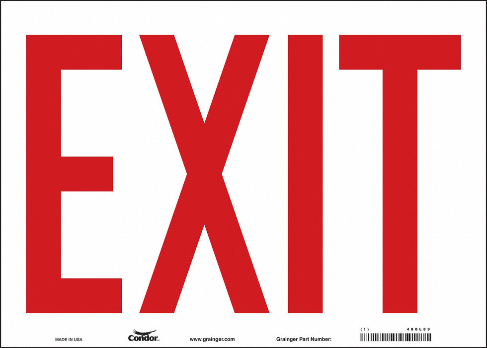 J7040 Safety Sign 10 in x 14 in Vinyl