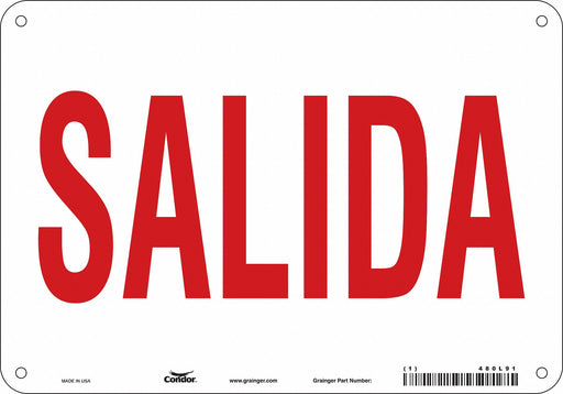 Safety Sign 7 in x 10 in Aluminum