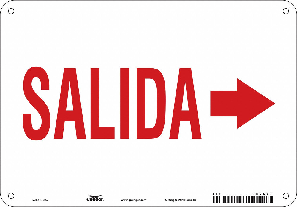 Safety Sign 7 in x 10 in Aluminum