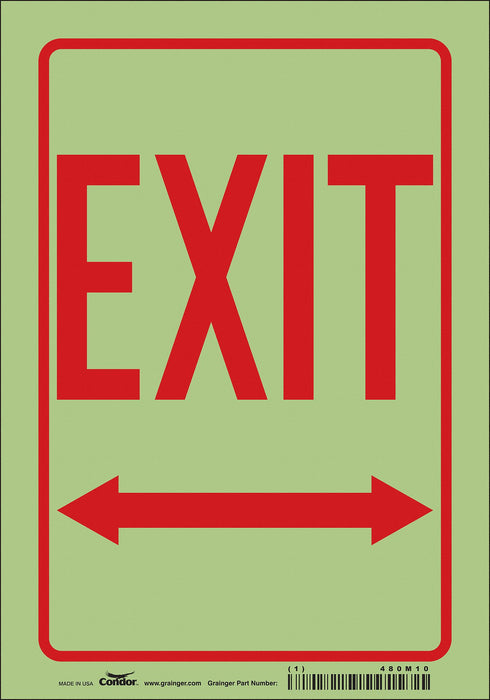 J7042 Safety Sign 10 inx7 in Glow Vinyl