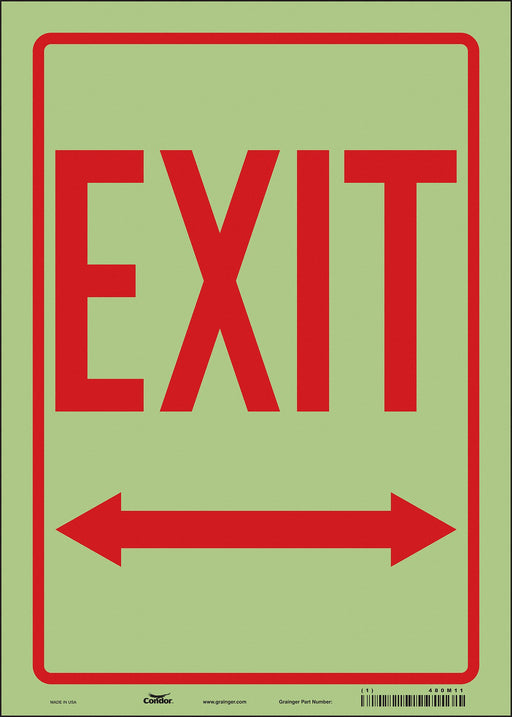 J7042 Safety Sign 14 inx10 in Glow Vinyl