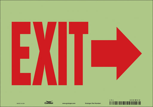 Safety Sign 14 inx10 in Glow Vinyl
