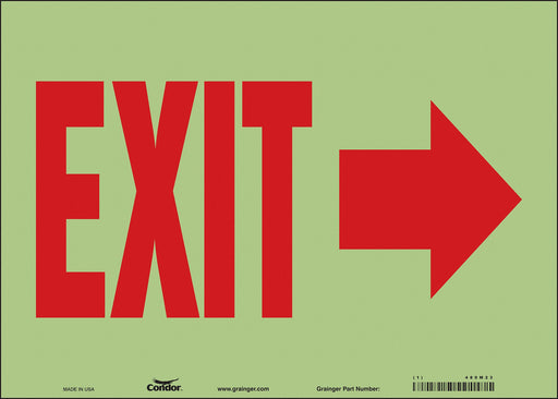 Safety Sign 10 inx14 in Glow Vinyl