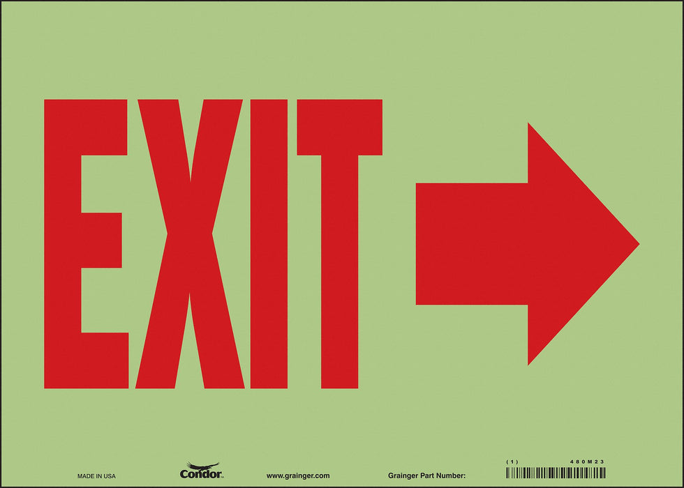 Safety Sign 10 inx14 in Glow Vinyl