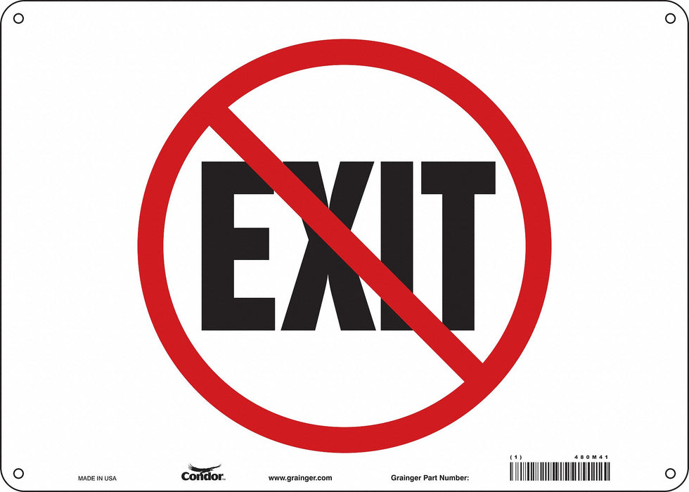 Safety Sign 10 in x 14 in Aluminum
