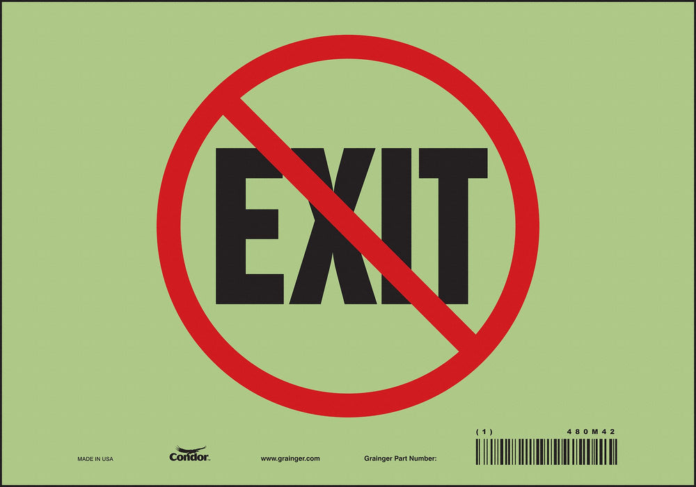 Safety Sign 14 inx10 in Glow Vinyl