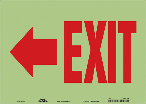 Safety Sign 10 inx14 in Glow Vinyl