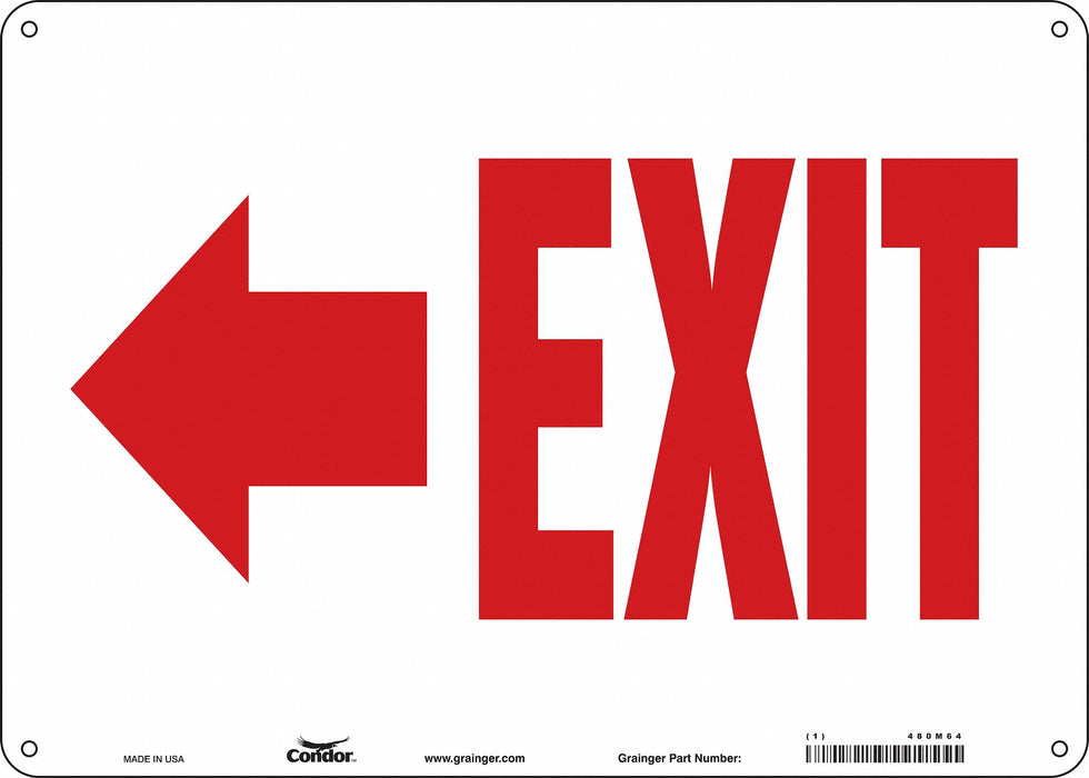 Safety Sign 10 in x 14 in Polyethylene