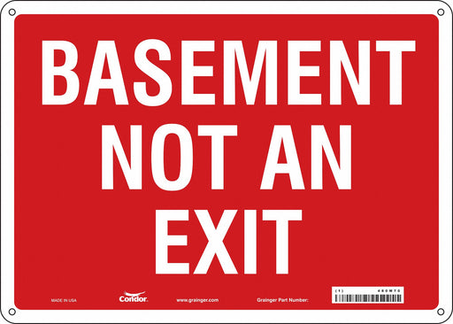 Safety Sign 10 in x 14 in Polyethylene