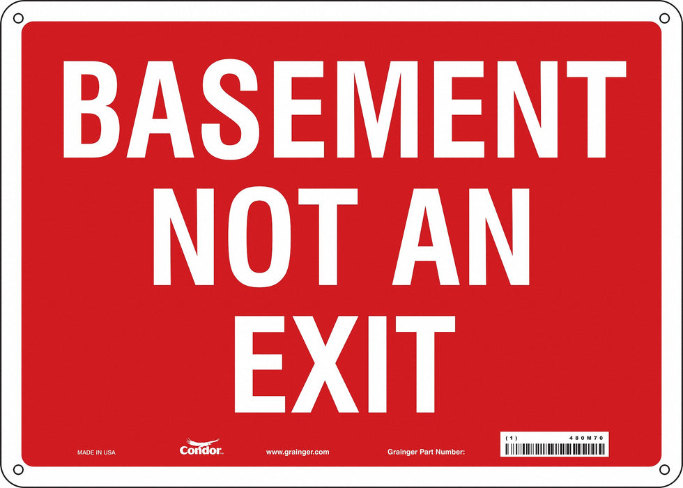 Safety Sign 10 in x 14 in Polyethylene