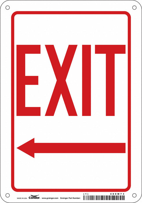 J7047 Safety Sign 10 in x 7 in Aluminum