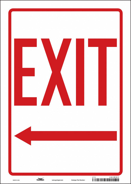 J7047 Safety Sign 14 in x 10 in Vinyl