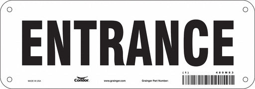 Safety Sign 3 1/2 in x 10 in Aluminum