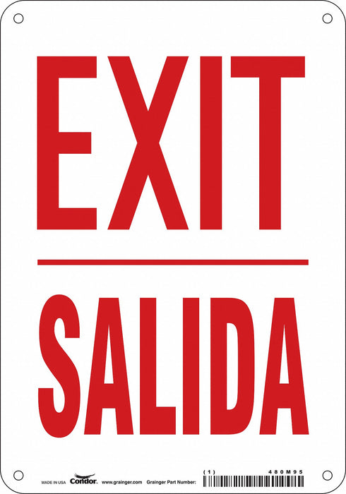 K1873 Safety Sign 10 in x 7 in Polyethylene