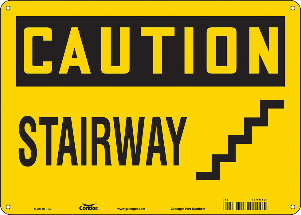 Safety Sign 10 in x 14 in Polyethylene
