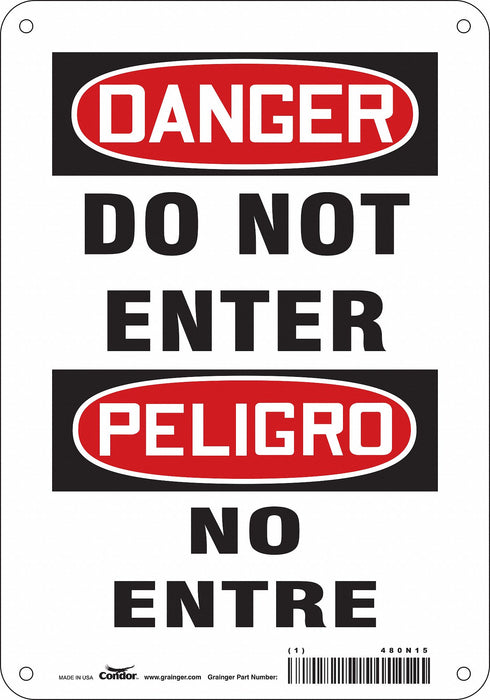 Safety Sign 10 inx7 in Aluminum
