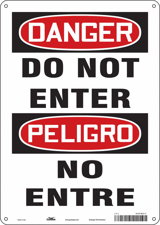 Safety Sign 14 inx10 in Polyethylene