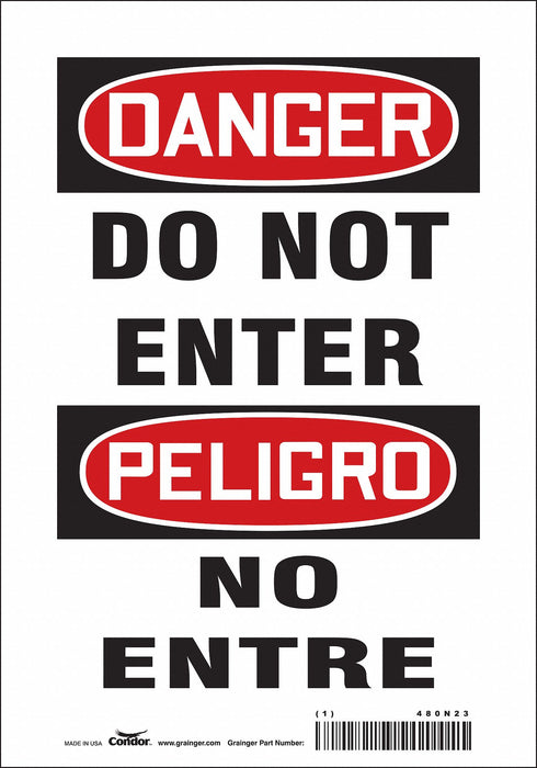 Safety Sign 10 inx7 in Vinyl
