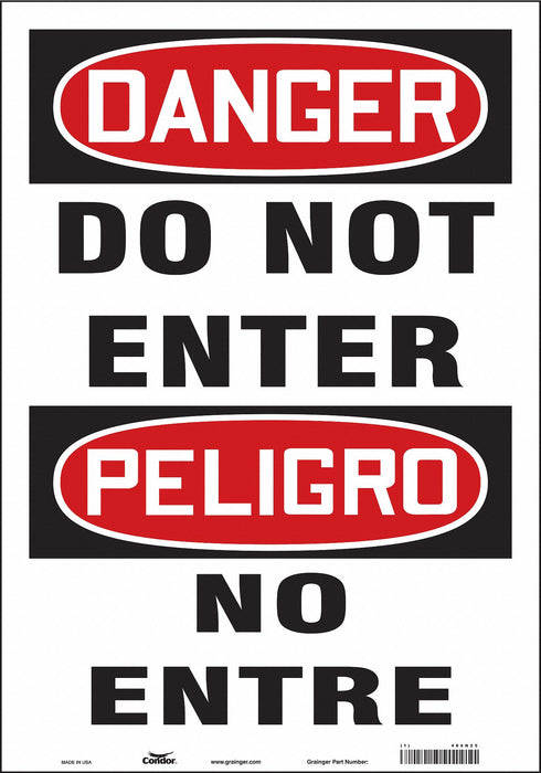 Safety Sign 20 in x 14 in Vinyl