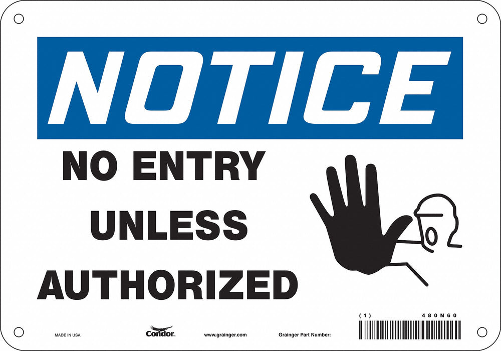 Safety Sign 7 in x 10 in Aluminum