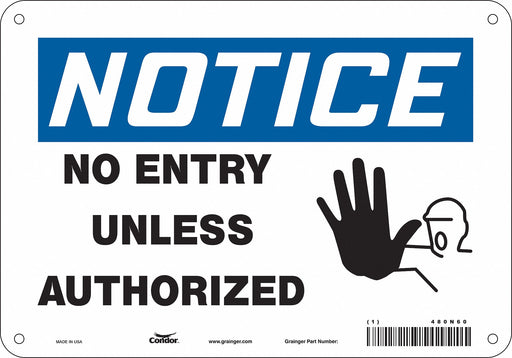 Safety Sign 7 in x 10 in Aluminum