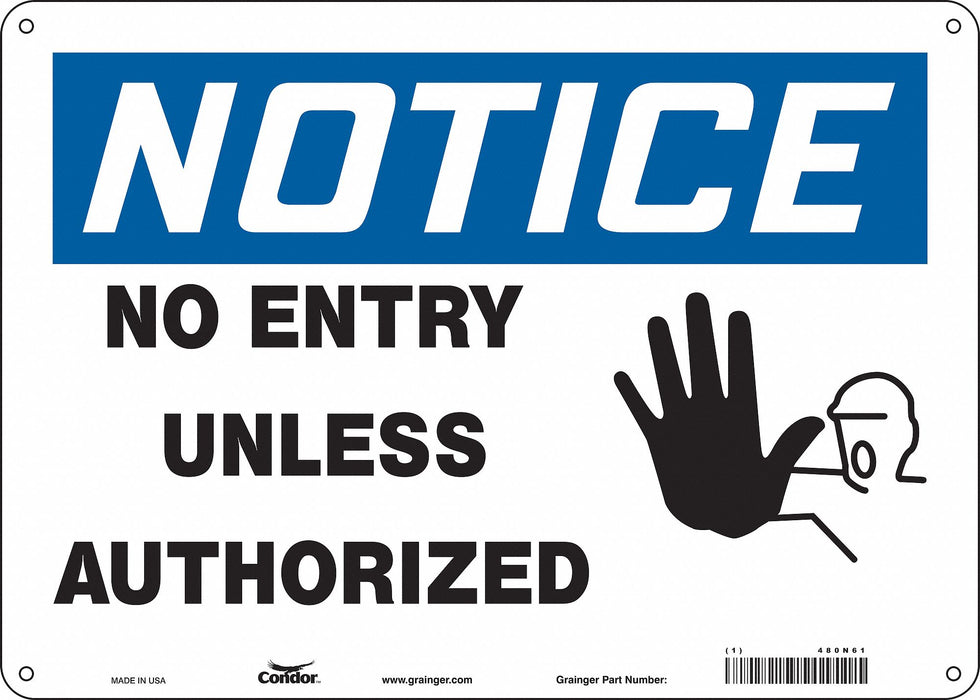 Safety Sign 10 inx14 in Aluminum