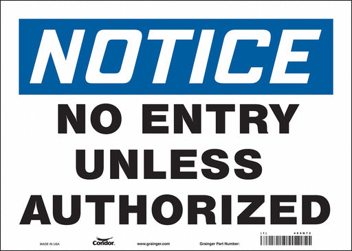 Safety Sign 10 inx14 in Vinyl