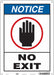 Safety Sign 14 in x 10 in Polyethylene