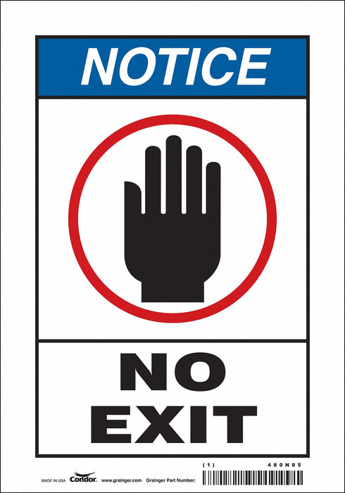 Safety Sign 10 in x 7 in Vinyl