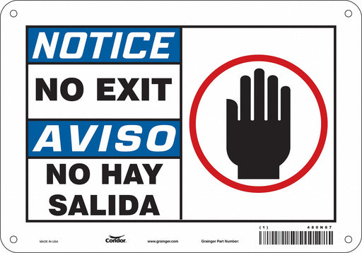 Safety Sign 7 in x 10 in Aluminum