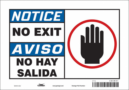 Safety Sign 7 in x 10 in Vinyl