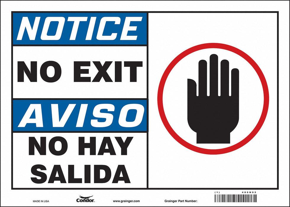 Safety Sign 10 in x 14 in Vinyl