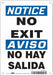 Safety Sign 10 in x 7 in Aluminum
