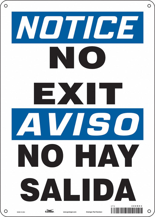 Safety Sign 14 in x 10 in Aluminum