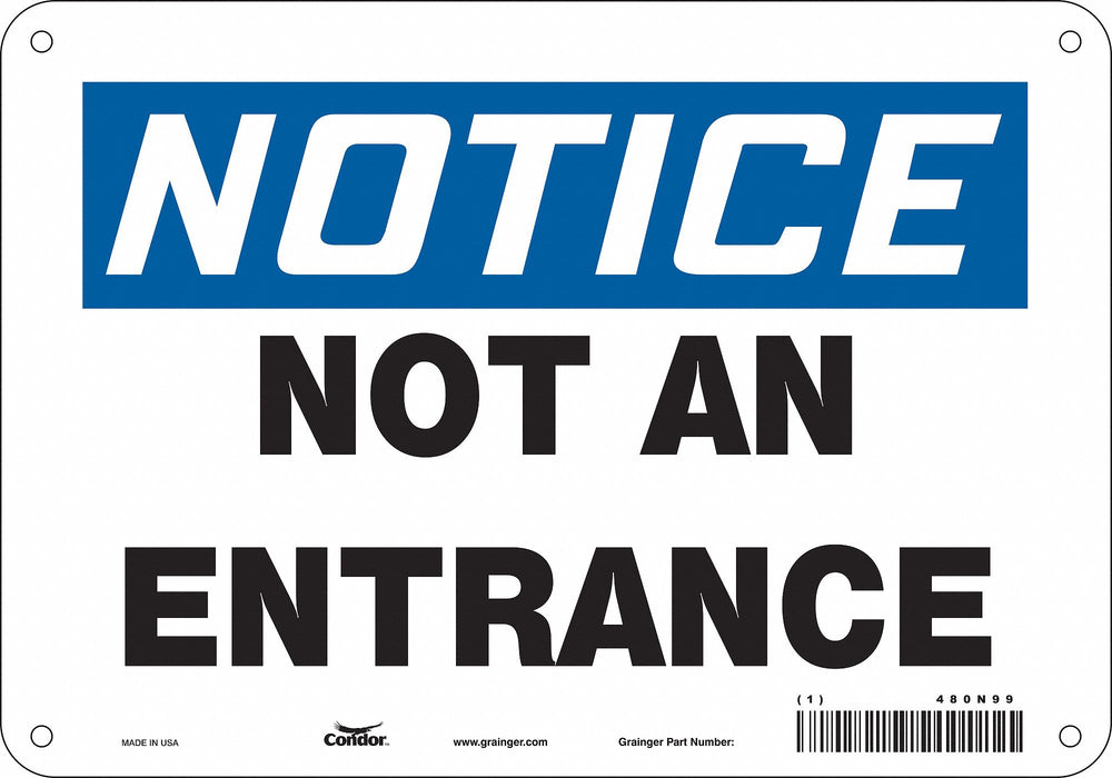 Safety Sign 7 in x 10 in Aluminum