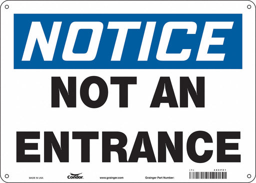 Safety Sign 10 in x 14 in Aluminum