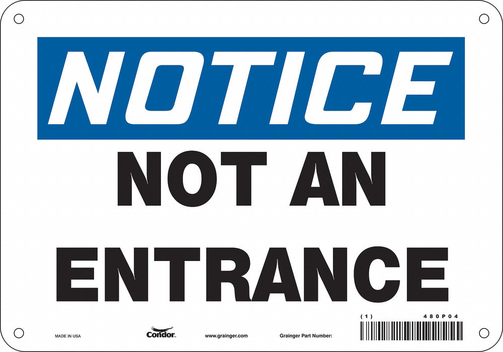 Safety Sign 7 in x 10 in Polyethylene