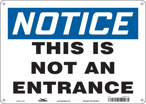 Safety Sign 10 in x 14 in Aluminum