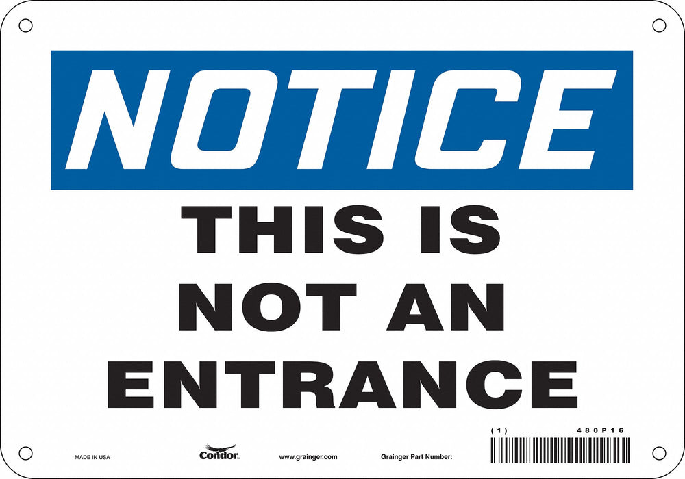 Safety Sign 7 in x 10 in Polyethylene