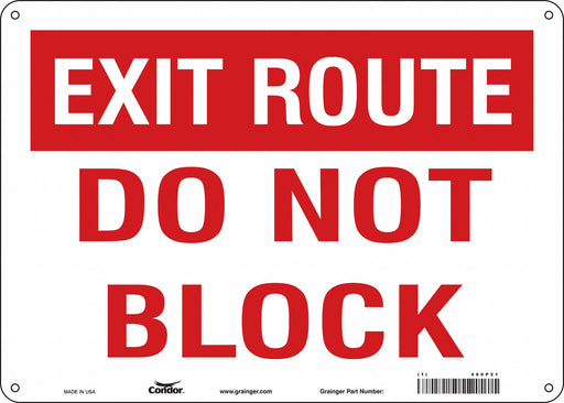 J7937 Safety Sign 10 in x 14 in Aluminum