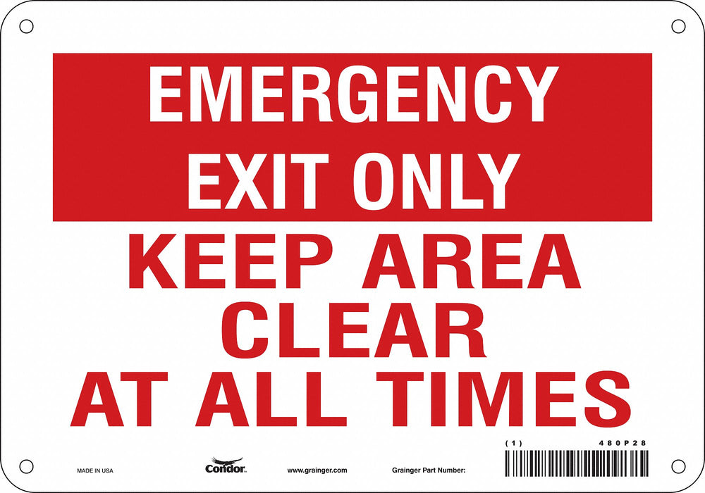 Safety Sign 7 in x 10 in Polyethylene